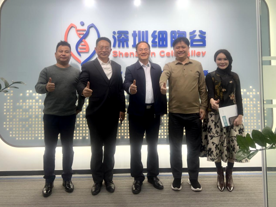 Wang Deping, academician of Ukrainian National Academy of Engineering, and Zhang Boqing, chairman of Beloni Group A delegation visited Shenzhen Cell Valley